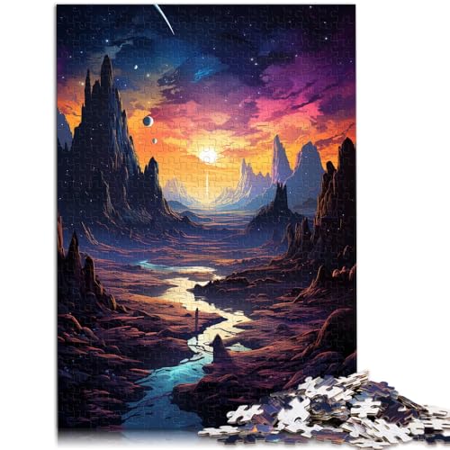 1000-teiliges Puzzle für Erwachsene, farbenfrohe Fantasielandschaft, Quizspiel, tolles Geschenk für die ganze Familie, 26x38cm, für Teenager ab 14 Jahren von SYUNFEI