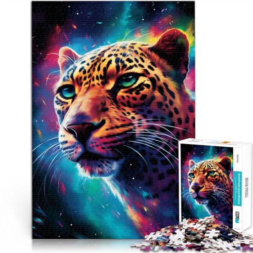 Puzzle für Erwachsene, 1000 Teile, Cosmic Leopard-Quizspiel, Herausforderung für die Gehirnintelligenz, süchtig machendes Spielzeug,38x52cm, für Jugendliche ab 14 Jahren von SYUNFEI