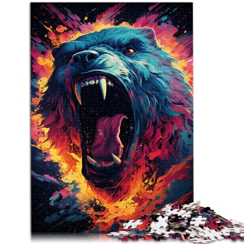 Puzzle für Erwachsene, 1000 Teile, Fantasie-Bärenkrieger, Denkspiel, Stressabbau, schwierige Herausforderung,50x75cm, für Teenager ab 14 Jahren von SYUNFEI