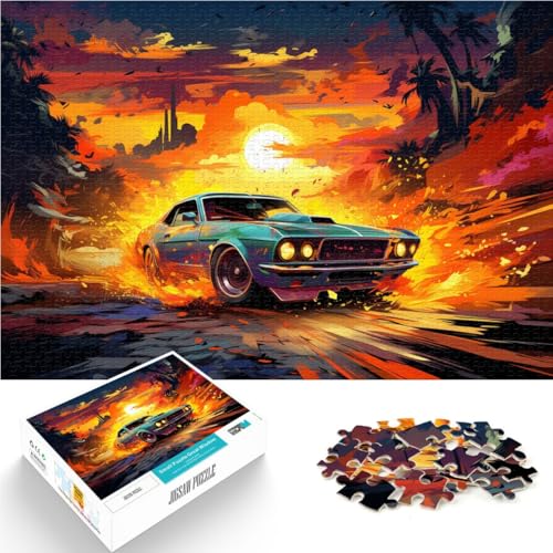 2000-teiliges Puzzle für Erwachsene, Fantasy-Feuerwagen, Quizspiel, Geburtstagsgeschenk, Wanddekoration, 70 x 100 cm, für Teenager ab 14 Jahren von SYUNFEI