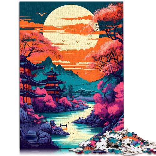 Puzzle für Erwachsene, 1000 Teile, Fantasy-Japan, Quizspiel, Wanddekoration, einzigartige Geburtstags, 50 x 75 cm, von SYUNFEI