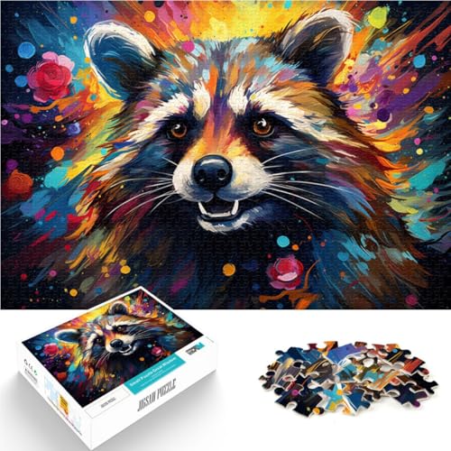 Puzzle für Erwachsene mit 1000 Teilen, Fantasy-Waschbär, Denkspiel, anspruchsvolles Puzzlespiel und Familienspiel,50x75cm, für Teenager ab 14 Jahren von SYUNFEI