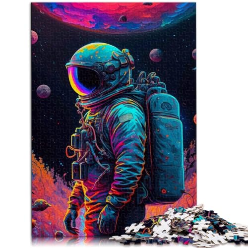 1000-teiliges Puzzle für Erwachsene, farbiges Astronauten-Puzzle – anspruchsvolles Spiel, tolles Geschenk für Spiele,38x52cm, geeignet für Kinder und Jugendliche ab 14 Jahren von SYUNFEI