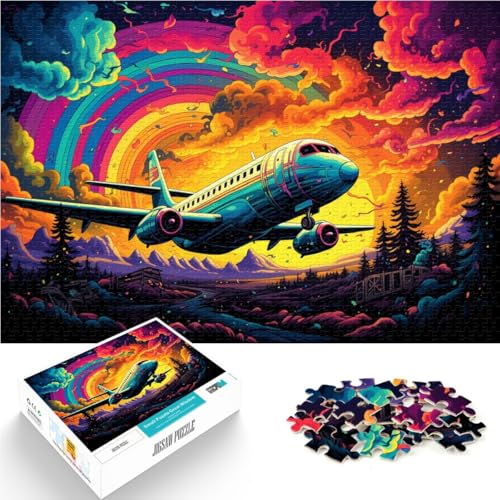 Puzzle für Erwachsene, 1000 Teile, Farbflugzeug-Lernpuzzle, 14,96 x 20,47 Zoll, für Jugendliche ab 14 Jahren von SYUNFEI