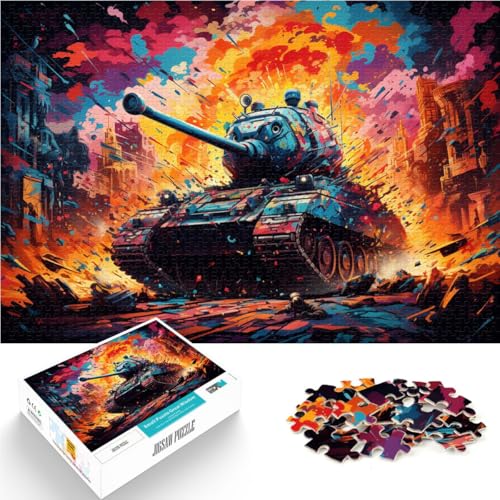 Puzzle für Erwachsene, 2000 Teile, Farbpanzer, Quizspiel, Spaß für zu Hause, Aktivitäten, Geburtstagsgeschenk, Reisegeschenk, 27,56 x 39,37 Zoll von SYUNFEI