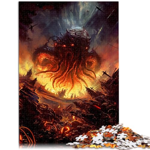 Puzzle für Erwachsene, 1000 Teile, Cthulhu-Invasion, Lernpuzzle, Künstlersammlung, Bildende Kunst, 14,96 x 20,47 Zoll Puzzle für Erwachsene, 1000 Teile, Cthulhu-Invasion, Lernpuzzle, Künstlersammlung, Bildende Kunst, 14,96 x 20,47 Zoll von SYUNFEI