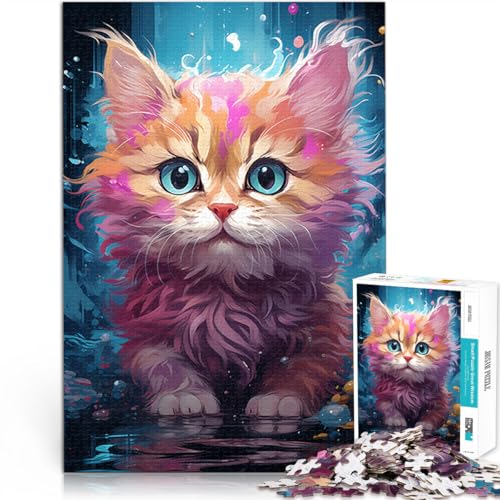 Puzzle für Erwachsene mit 1000 Teilen, süßes Kätzchen, Denkspiel, ganze Familie,38x52cm, für Teenager ab 14 Jahren von SYUNFEI