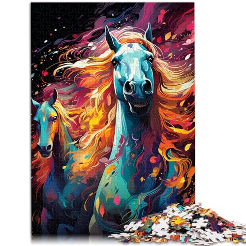 1000-teiliges Puzzle für Erwachsene, Feuerpferd, Lernspielzeug, Wanddekoration, einzigartige Geburtstags, 50 x 75 cm, für 14-Jährige 1000-teiliges Puzzle für Erwachsene, Feuerpferd, Lernspielzeug, Wanddekoration, einzigartige Geburtstags, 50 x 75 cm, für 14-Jährige von SYUNFEI