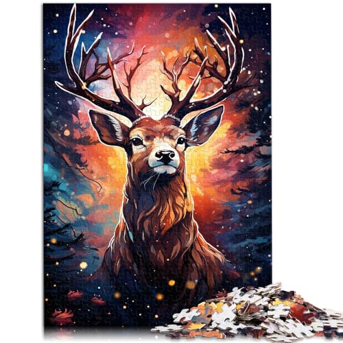 Puzzle für Erwachsene, 2000 Teile, süßes, leuchtendes Hirsch-Puzzle, Denkspiel mit passendem Poster und Quizblatt, 70 x 100 cm, für Teenager ab 14 Jahren von SYUNFEI
