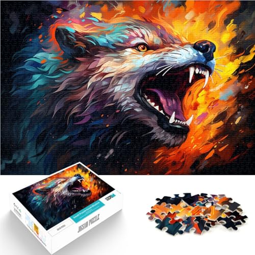 1000-teiliges Puzzle für Erwachsene, Feuerwolf, Entspannungsspiele, jedes Teil ist einzigartig – anspruchsvolles Familienspiel, 50 x 75 cm, von SYUNFEI