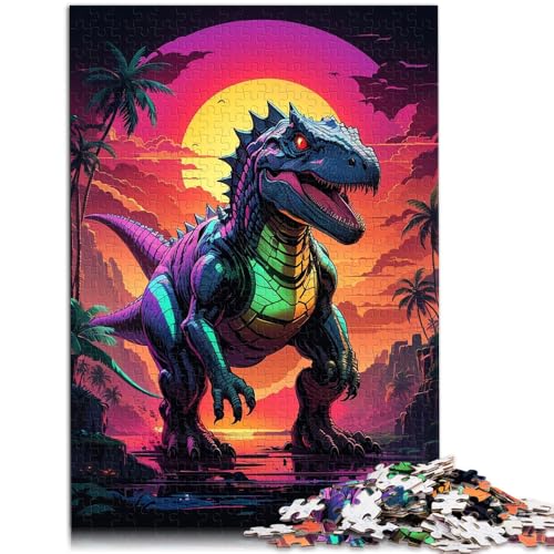 Puzzle für Erwachsene, 1000 Teile, Dinosaurier-Quizspiel, jedes Teil ist einzigartig – anspruchsvolles Familienspiel,50x75cm, geeignet für Jugendliche ab 14 Jahren von SYUNFEI
