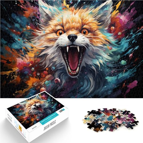 Puzzle für Erwachsene, 1000 Teile, Fuchs, Denkspiel, Familienspiel, Stressabbau, schwieriges Herausforderungspuzzle, 14,96 x 20,47 Zoll von SYUNFEI