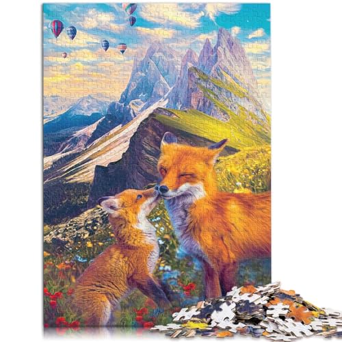 Puzzle für Erwachsene mit 1000 Teilen, Fuchskuss, Denkspiel, Familienspiel, Stressabbau, schwieriges Herausforderungspuzzle, 26x38cm Puzzle für Erwachsene mit 1000 Teilen, Fuchskuss, Denkspiel, Familienspiel, Stressabbau, schwieriges Herausforderungspuzzle, 26x38cm von SYUNFEI