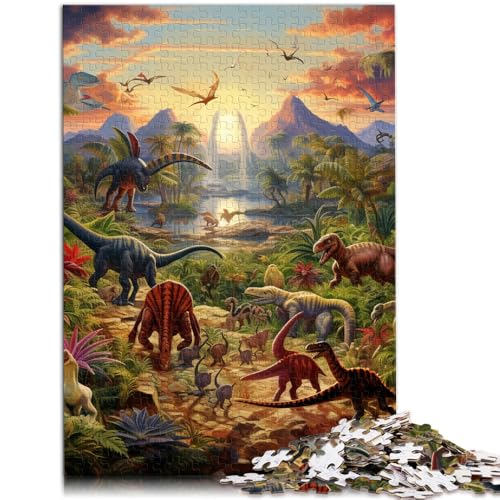 Puzzle für Erwachsene, 1000 Teile, Dinosaurierwelt, anspruchsvolles Spiel, Lernspiel für Geburtstag, Weihnachten, 26x38cm, für 14-Jährige von SYUNFEI