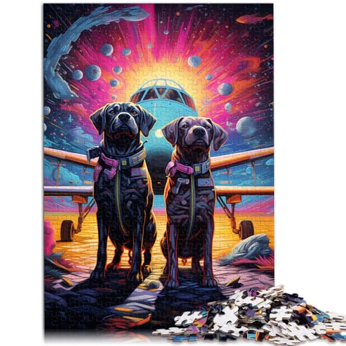 Puzzle für Erwachsene, 1000 Teile, Hund Steht nachts neben Flugzeug, Quizspiel, einzigartige Heimdekoration und Geschenke, 26x38cm, für 14-Jährige Puzzle für Erwachsene, 1000 Teile, Hund Steht nachts neben Flugzeug, Quizspiel, einzigartige Heimdekoration und Geschenke, 26x38cm, für 14-Jährige von SYUNFEI