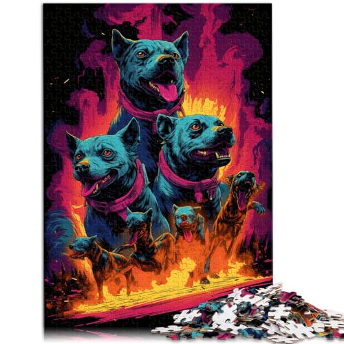 Puzzle für Erwachsene, 2000 Teile, Hund neben Feuerwehrauto, Quizspiel, Lernspiel für Geburtstag, Weihnachten, 27,56 x 39,37 Zoll, für 14-Jährige von SYUNFEI