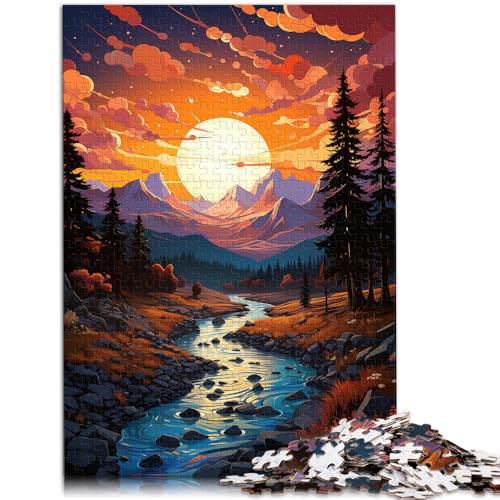 Puzzle für Erwachsene 1000 Teile Fantasie-Sonnenuntergangslandschaft Handgeschwindigkeitswettbewerb Weihnachtspuzzle präsentiert 14,96 Zoll x 20,47 Zoll von SYUNFEI
