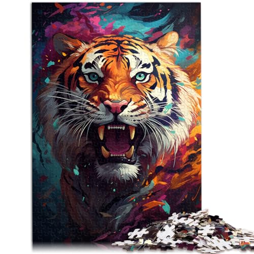 Puzzle für Erwachsene mit 1000 Teilen, geheimnisvolles Tigergemälde, Denkspiel, Weihnachtswunschliste mit Weihnachtsmann,38x52cm Puzzle für Erwachsene mit 1000 Teilen, geheimnisvolles Tigergemälde, Denkspiel, Weihnachtswunschliste mit Weihnachtsmann,38x52cm von SYUNFEI