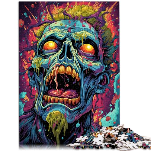 Puzzle für Erwachsene, 1000 Teile, Gemälde von Zombies, Quizspiel, Wanddekoration, einzigartige Geburtstags, 14,96 x 20,47 Zoll von SYUNFEI