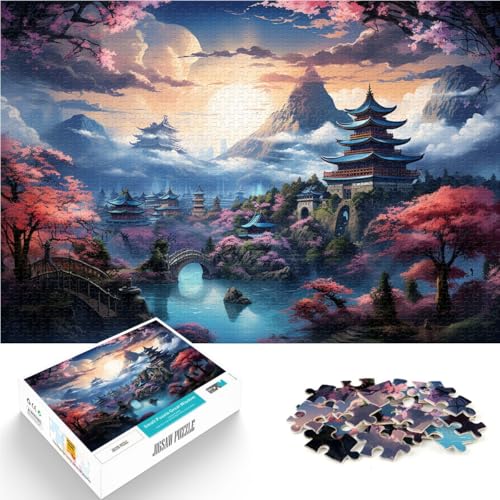 1000-teiliges Puzzle für Erwachsene, Fantasie-Puzzle mit japanischer Landschaft, 14,96 x 20,47 Zoll, lustige Puzzles von SYUNFEI