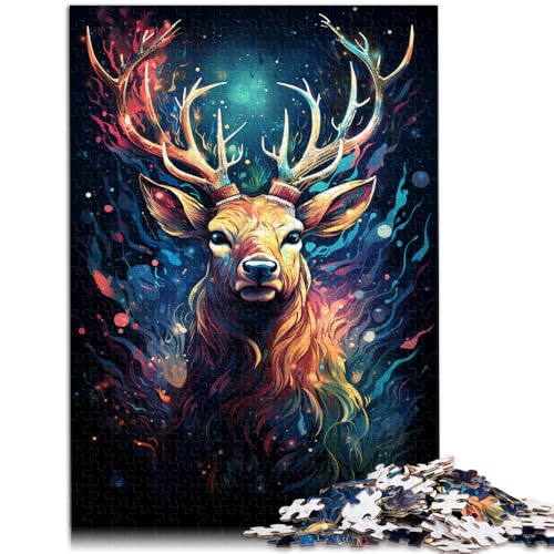 Puzzle für Erwachsene, 1000 Teile, Fantasie-Hirsch-Puzzle, ganze Familie, 50 x 75 cm, für Teenager ab 14 Jahren von SYUNFEI