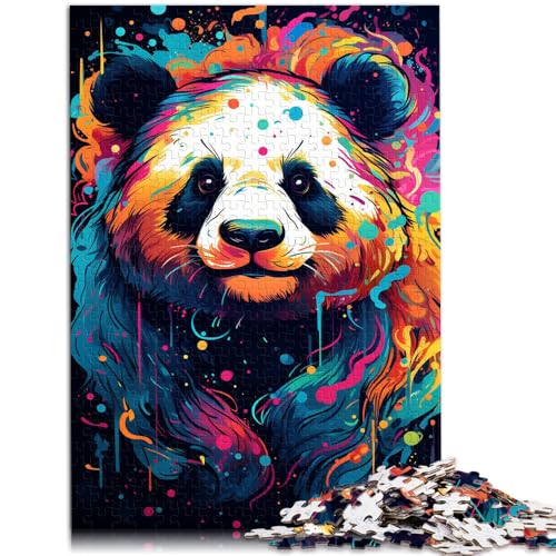 1000-teiliges Puzzle für Erwachsene, Psychedelischer Panda, pädagogisches Spielzeug zum Stressabbau, tolle Geschenke und Spielzeuge, 26x38cm, von SYUNFEI