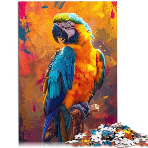 1000-teiliges Puzzle für Erwachsene, psychedelisches Papagei-Spielspielzeug für die ganze Familie, ganze Familie, 19,7 x 29,5 Zoll 1000-teiliges Puzzle für Erwachsene, psychedelisches Papagei-Spielspielzeug für die ganze Familie, ganze Familie, 19,7 x 29,5 Zoll von SYUNFEI