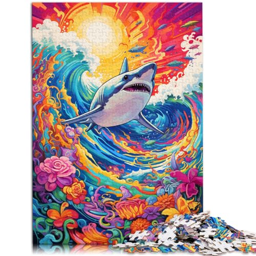 Puzzle für Erwachsene, 2000 Teile, Tierkunst, Hai-Puzzle – anspruchsvolles Spiel, tolles Geschenk für Spiele, 27,56 x 39,37 Zoll, für Teenager ab 14 Jahren von SYUNFEI