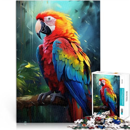 1000-teiliges Puzzle für Erwachsene, schöner Papagei, Lernpuzzle, Familienspiel, 38x52 cm, Kunstwerk für Teenager ab 14 Jahren von SYUNFEI