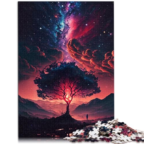 1000-teiliges Puzzle für Erwachsene, Weltraumbaum-Puzzle – anspruchsvolles Spiel, Lernspiel für Geburtstag, Weihnachten, 26x38cm von SYUNFEI
