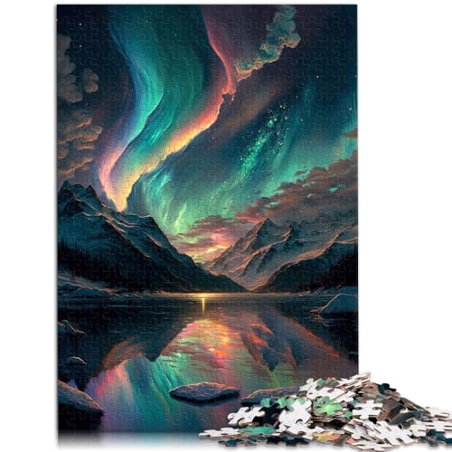 1000-teiliges Puzzle für Erwachsene, Aurora Borealis-Spiel, Spielzeug Weihnachtswunschliste mit Weihnachtsmann, 50 x 75 cm, für Jugendliche ab 14 Jahren 1000-teiliges Puzzle für Erwachsene, Aurora Borealis-Spiel, Spielzeug Weihnachtswunschliste mit Weihnachtsmann, 50 x 75 cm, für Jugendliche ab 14 Jahren von SYUNFEI