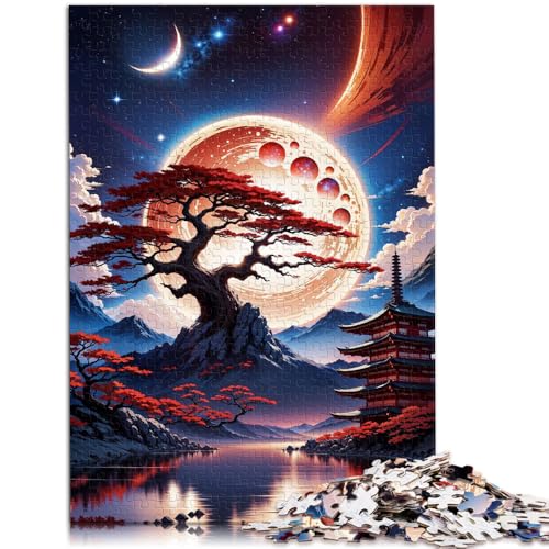 Puzzle für Erwachsene, 1000 Teile, japanischer Weltraumbaum, anspruchsvolles Spiel, ganze Familie, 14,96 Zoll x 20,47 Zoll Puzzle für Erwachsene, 1000 Teile, japanischer Weltraumbaum, anspruchsvolles Spiel, ganze Familie, 14,96 Zoll x 20,47 Zoll von SYUNFEI