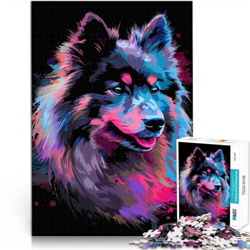 Puzzle für Erwachsene, 1000 Teile, Keeshond-Hund, Kunstspiel, Spielzeug, tolle Geschenke und Spielzeuge, 50 x 75 cm, für Teenager ab 14 Jahren von SYUNFEI