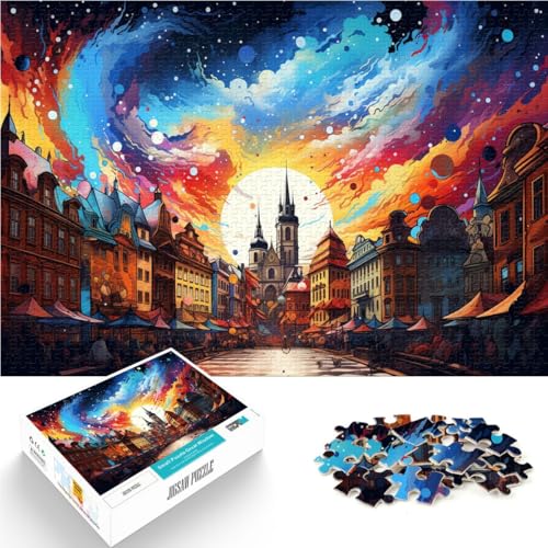 Puzzle für Erwachsene, 1000 Teile, farbenfrohes Prager Quadrat, anspruchsvolles Spiel, tolles Geschenk für Spiele, 38 x 52 cm, für Teenager ab 14 Jahren Puzzle für Erwachsene, 1000 Teile, farbenfrohes Prager Quadrat, anspruchsvolles Spiel, tolles Geschenk für Spiele, 38 x 52 cm, für Teenager ab 14 Jahren von SYUNFEI