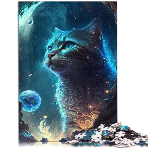 Puzzle für Erwachsene, 1000 Teile, Scottish Fold-Katze, anspruchsvolles Spiel. Trainieren Sie Ihr Gehirn und Ihre Hände. 14,96 Zoll x 20,47 Zoll von SYUNFEI