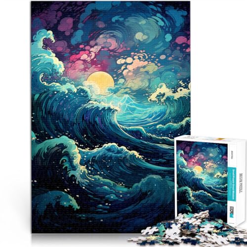 Puzzle für Erwachsene, 1000 Teile, Psychedelisches Weltraumwellen-Spiel, Spielzeug Tolle Geschenke und Spielzeuge, 26x38cm, für Teenager ab 14 Jahren von SYUNFEI