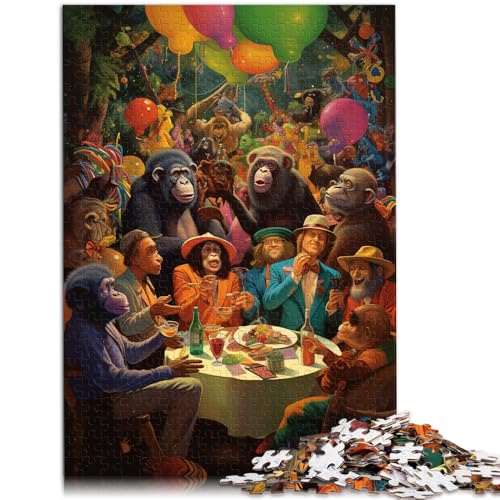 Puzzle für Erwachsene, 1000 Teile, Tierparty-Puzzle – anspruchsvolles Spiel, Geschenke für Freunde und Familie, 14,96 x 20,47 Zoll von SYUNFEI