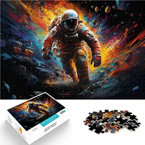 2000-teiliges Puzzle für Erwachsene, Astronaut auf Skateboard, Spielspielzeug für die Familie, Geschenk, Künstlersammlung, bildende Kunst, 27,56 x 39,37 Zoll, von SYUNFEI