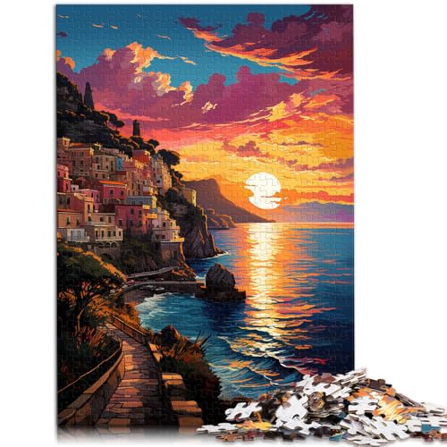 1000-teiliges Puzzle für Erwachsene, Amalfiküste-Puzzle – anspruchsvolles Spiel, tolles Geschenk für Spiele,50x75cm, geeignet für Jugendliche ab 14 Jahren von SYUNFEI