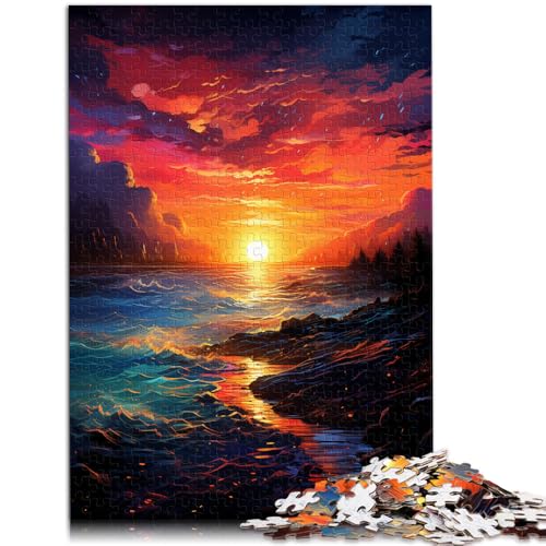 Puzzle für Erwachsene, 1000 Teile, fantastisches Sonnenuntergangsspektakel, anspruchsvolles Spiel, Heimkunstdekor, 10,27 x 14,96 Zoll von SYUNFEI