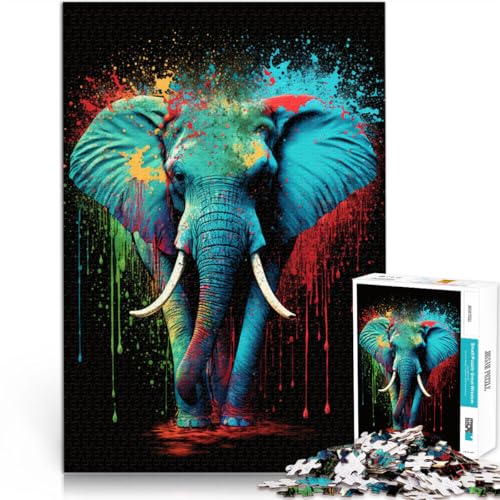 Puzzle für Erwachsene, 2000 Teile, wunderschöne Elefanten, anspruchsvolles Spiel, tolles Geschenk für die ganze Familie, 70 x 100 cm, für 14-Jährige von SYUNFEI