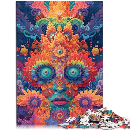 Puzzle für Erwachsene, 1000 Teile, psychedelische Kunst, anspruchsvolles Spiel, einzigartige Heimdekoration und Geschenke, 14,96 x 20,47 Zoll von SYUNFEI