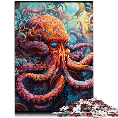 Puzzle für Erwachsene, 1000 Teile, Kunst, Oktopus, anspruchsvolles Spiel, Wanddekoration, einzigartige Geburtstags, 10,27 x 14,96 Zoll von SYUNFEI
