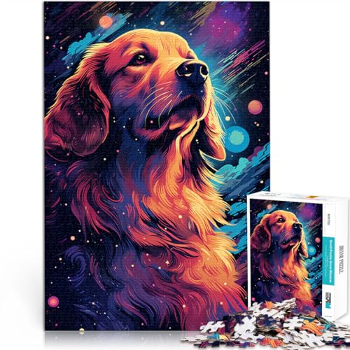 Puzzle für Erwachsene, 1000 Teile, Golden Retriever-Spiel, Spielzeug für die ganze Familie, tolle Geschenke und Spielzeuge,38x52cm, für Teenager ab 14 Jahren von SYUNFEI