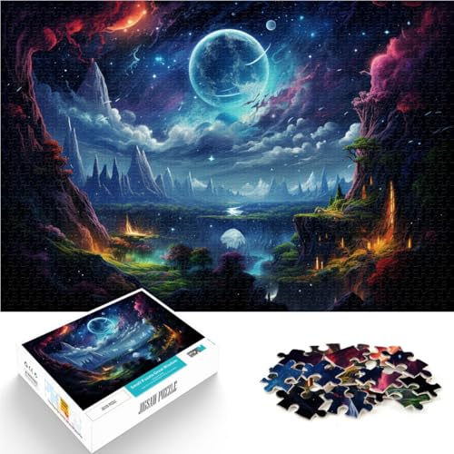 1000-teiliges Puzzle für Erwachsene „Psychedelic Night“, pädagogisches Spielzeug zum Stressabbau, tolle Geschenke und Spielzeuge, 26x38cm, für 14-Jährige von SYUNFEI