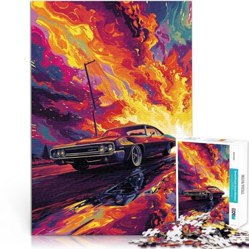 Puzzle für Erwachsene, 1000 Teile, Klassische Sportwagen, anspruchsvolles Spiel zur Heimdekoration, 50 x 75 cm, für 14-Jährige von SYUNFEI