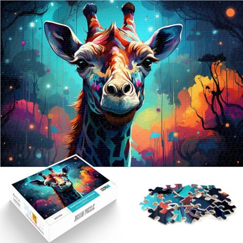 Puzzle für Erwachsene, 2000 Teile, Giraffenkunst, anspruchsvolles Spiel, Puzzle, Weihnachtswunschliste mit Weihnachtsmann, 70 x 100 cm, für 14-Jährige von SYUNFEI