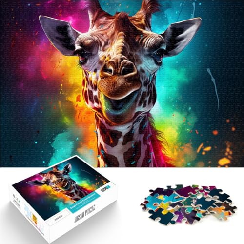 Puzzle für Erwachsene mit 1000 Teilen, Giraffenmalerei, Denkspiel, ganze Familie, 50 x 75 cm, für 14-Jährige Puzzle für Erwachsene mit 1000 Teilen, Giraffenmalerei, Denkspiel, ganze Familie, 50 x 75 cm, für 14-Jährige von SYUNFEI