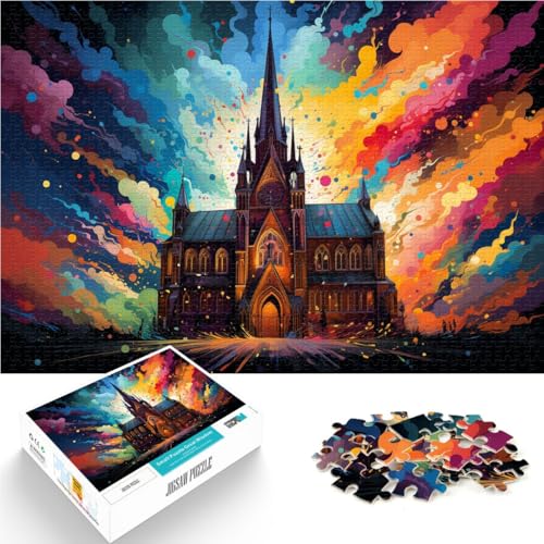 Puzzle für Erwachsene mit 1000 Teilen, Göteborger Dom, Denkspiel, Lernspiel für Geburtstag, Weihnachten,38x52cm von SYUNFEI
