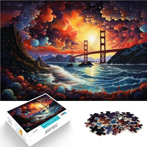 1000-teiliges Puzzle für Erwachsene. Das farbenfrohe Golden Gate Bridge-Quizspiel eignet ganze Familie. 14,96 Zoll x 20,47 Zoll 1000-teiliges Puzzle für Erwachsene. Das farbenfrohe Golden Gate Bridge-Quizspiel eignet ganze Familie. 14,96 Zoll x 20,47 Zoll von SYUNFEI